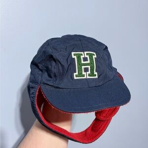 Tommy Hilfiger vintage kids winter hat Red Fleece Lining
